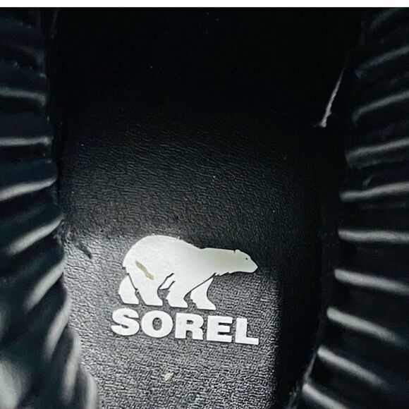 Sorel BREX Heel Cozy Lace Womens Size 9.5 Black/Sea Salt Waterproof Boots NEW - Picture 14 of 16